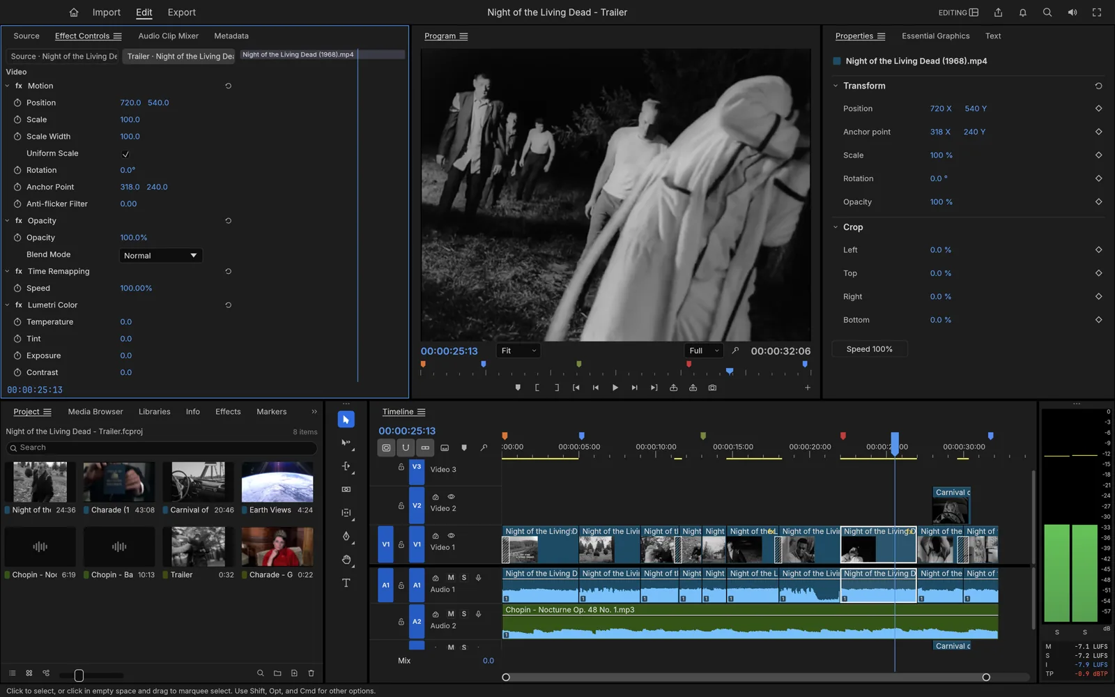 FilmCraft application interface