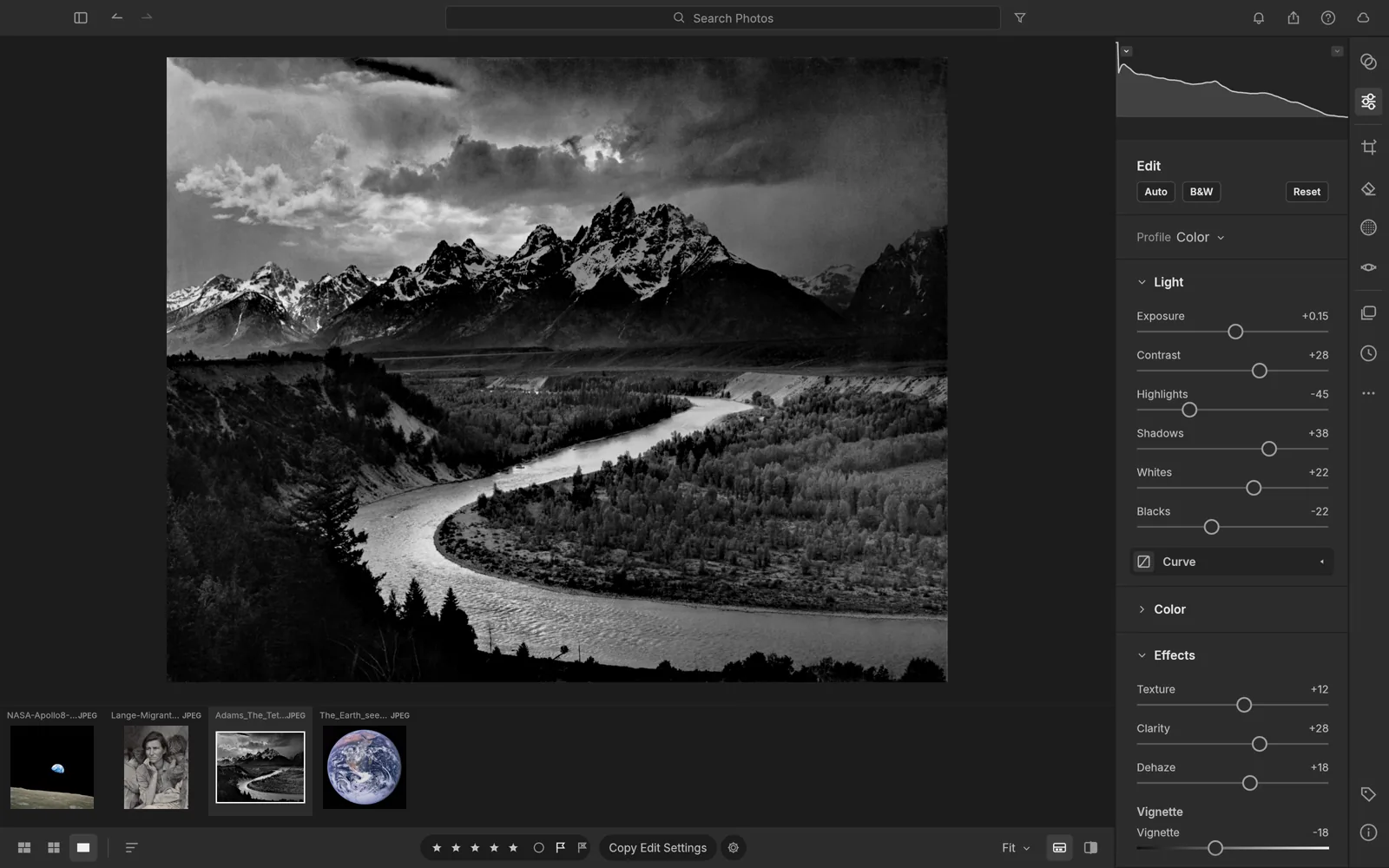 LightCraft application interface